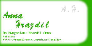 anna hrazdil business card